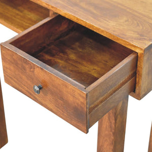 English Elm Tula Solid Mango Wood Writing Desk with Drawer Handcrafted for Home Office Use B182P510077
