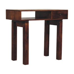 English Elm Tula Solid Mango Wood Writing Desk with Drawer Handcrafted for Home Office Use B182P510077