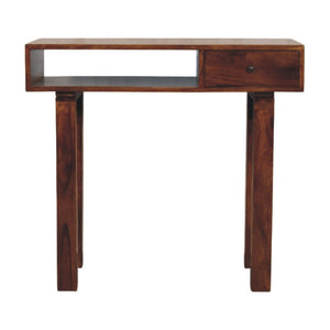 English Elm Tula Solid Mango Wood Writing Desk with Drawer Handcrafted for Home Office Use B182P510077