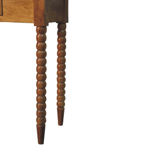 English Elm Artisan Solid Mango Wood Spindle Console Table with Drawer for Entryway or Hallway B182P611664