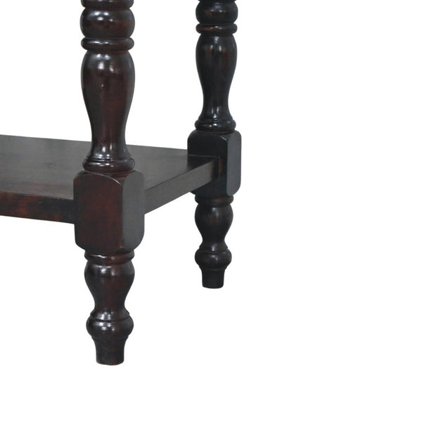 English Elm Artisan Furniture Mango Wood Side Table with Drawer and Shelf in Warm Oak Finish B182P611667