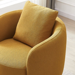 English Elm Dylan Boucle Accent Lounge Chair Sculptural Rounded Frame for Living Room Seating B183P201792