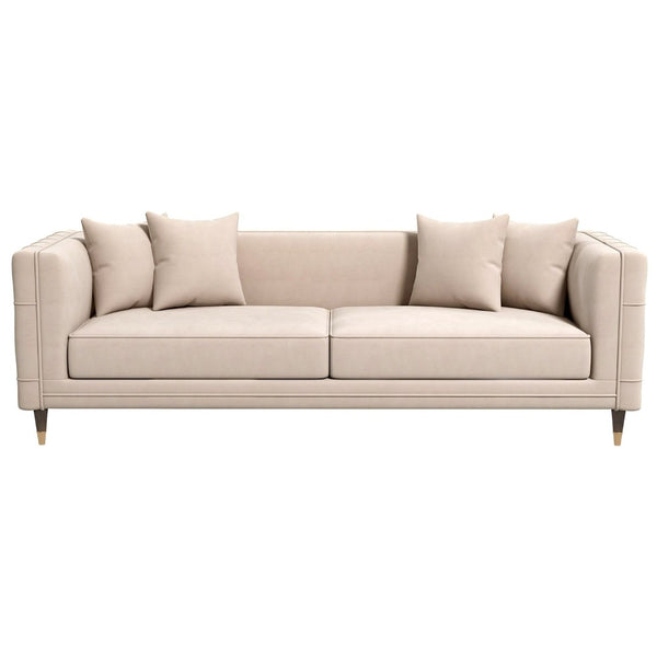 English Elm Edward Channel-tufted Velvet Sofa Mid-century Modern Comfort for Any Living Room B183P231289