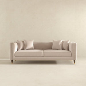 English Elm Edward Channel-tufted Velvet Sofa Mid-century Modern Comfort for Any Living Room B183P231289
