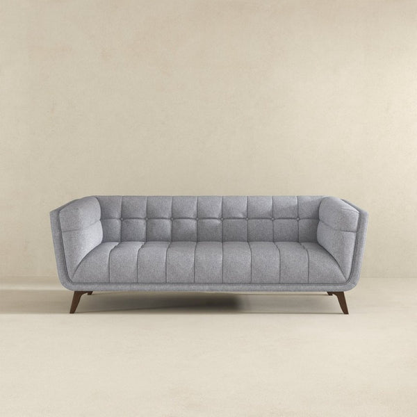 English Elm Addison Mid-century Modern Linen Blend Sofa with Tapered Legs for Living Room B183P231293