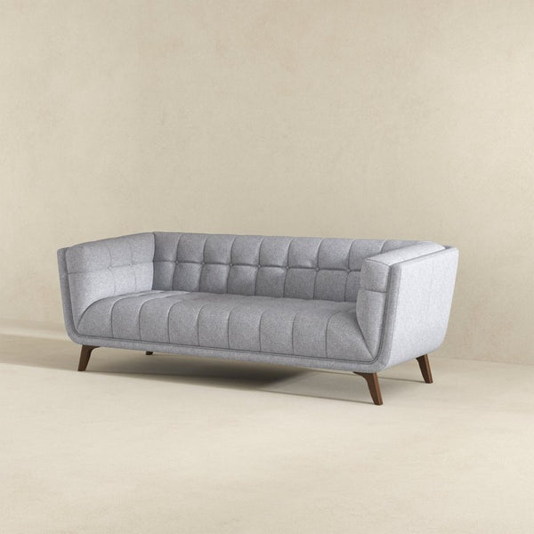 English Elm Addison Mid-century Modern Linen Blend Sofa with Tapered Legs for Living Room B183P231293