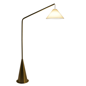 English Elm Lisbon Modern Floor Lamp Matte Black Cone Base White Fabric Shade for Living Room B183P231749
