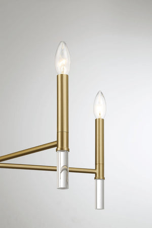 English Elm Courtyard Five Arm Golden Brass Chandelier Classic Candelabra for Dining Rooms B183P231785