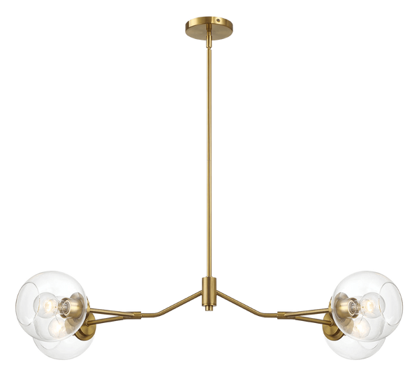 English Elm Jewel Four Light Modern Farmhouse Chandelier with Clear Glass for Dining and Kitchen B183P231789