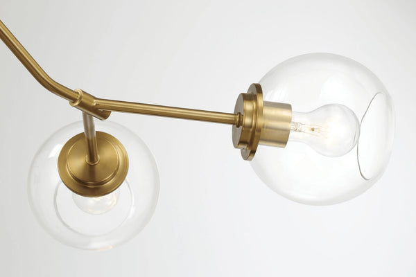 English Elm Jewel Four Light Modern Farmhouse Chandelier with Clear Glass for Dining and Kitchen B183P231789