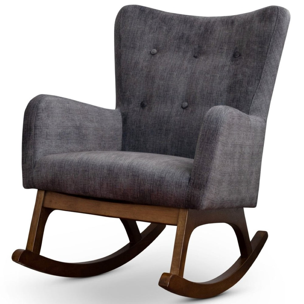 English Elm Alistair Solid Wood Rocker with Performance Upholstery for Nursery or Living Room B183P231814