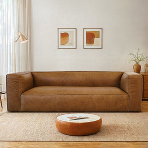 English Elm Colton Genuine Leather Sofa with High Density Foam for Living Room or Urban Loft B183P231837
