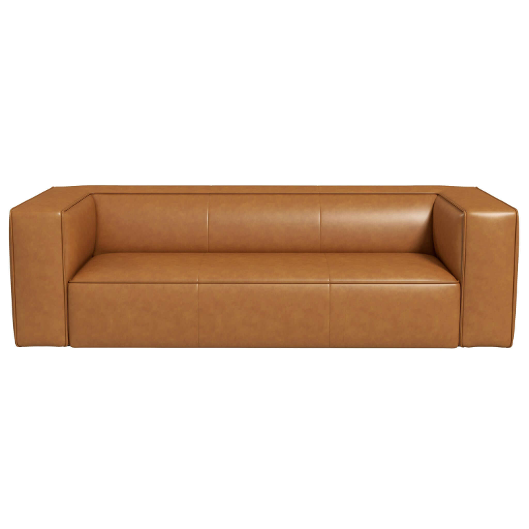 English Elm Colton Genuine Leather Sofa with High Density Foam for Living Room or Urban Loft B183P231837
