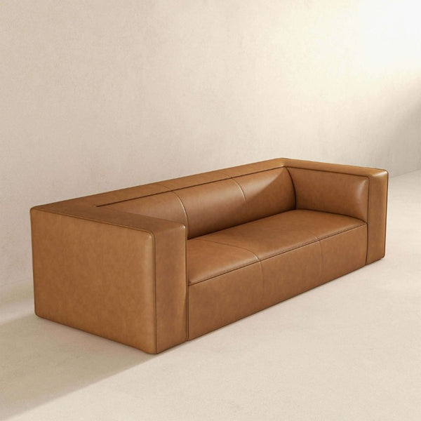 English Elm Colton Genuine Leather Sofa with High Density Foam for Living Room or Urban Loft B183P231837