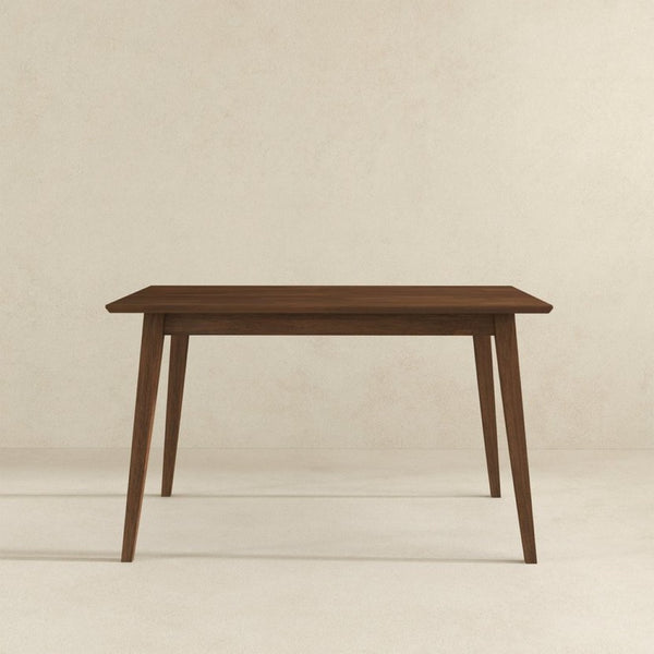 English Elm Levi Solid Wood Rectangular Dining Table Seats 4 with Beveled Edges for Modern Spaces B183P231875