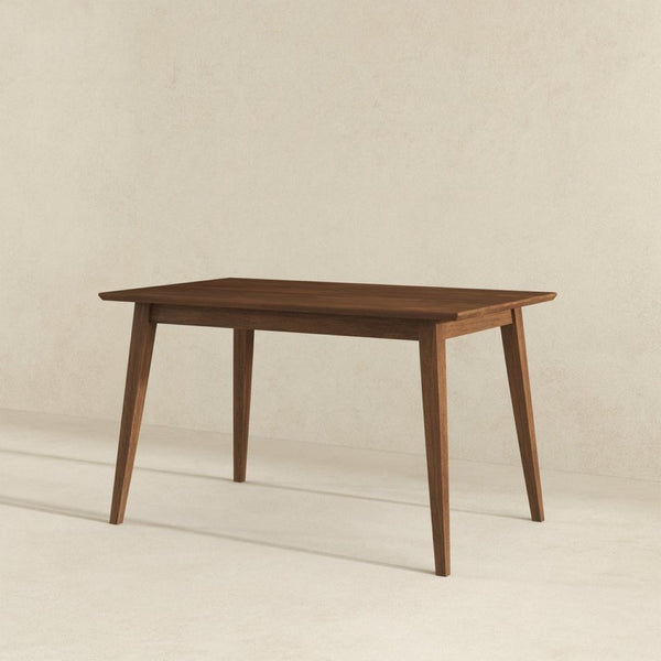 English Elm Levi Solid Wood Rectangular Dining Table Seats 4 with Beveled Edges for Modern Spaces B183P231875