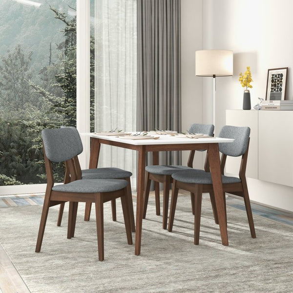 English Elm Carlos Mid-century Velvet Dining Chairs Retro Splayed Legs Solid Wood Set of Two B183P231923