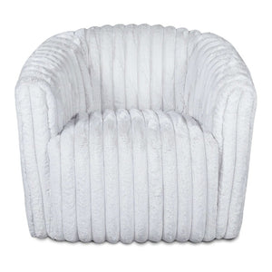 English Elm Mira Channel Tufted Velvet Barrel Swivel Chair Mid Century Modern Living Room B183P232034