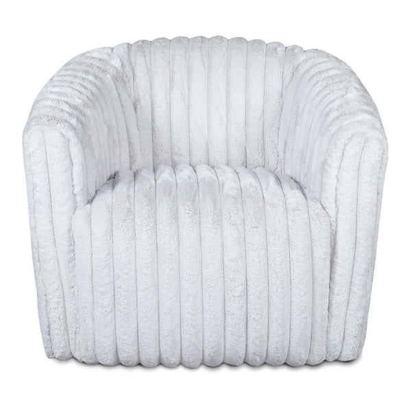 English Elm Mira Channel Tufted Velvet Barrel Swivel Chair Mid Century Modern Living Room B183P232034