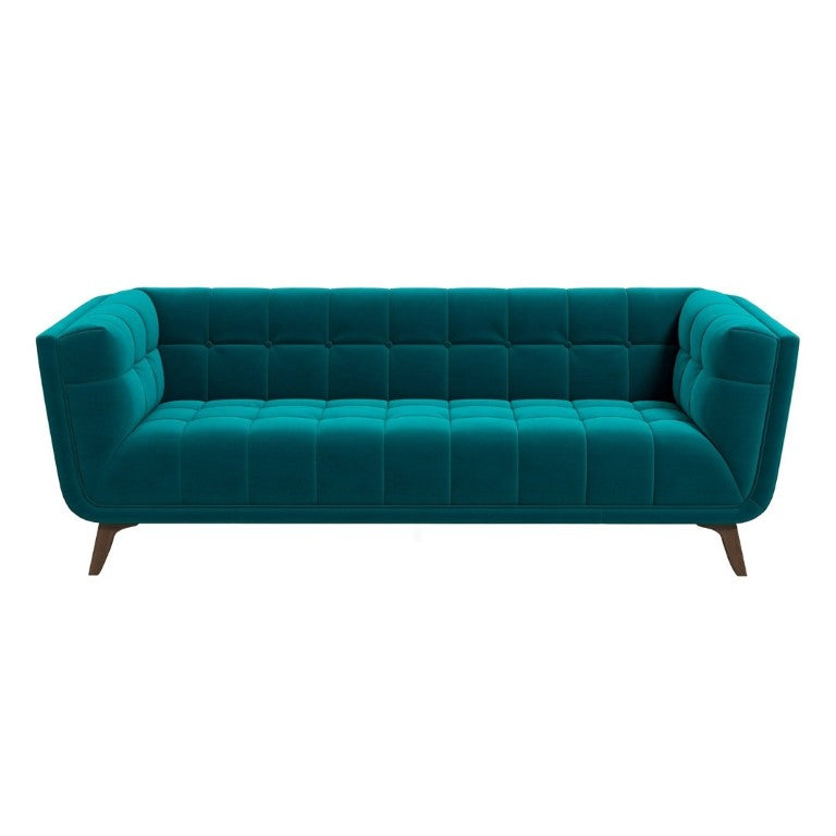 English Elm Addison Mid-Century Modern Velvet Sofa with High Density Foam for Living Rooms B183P232052