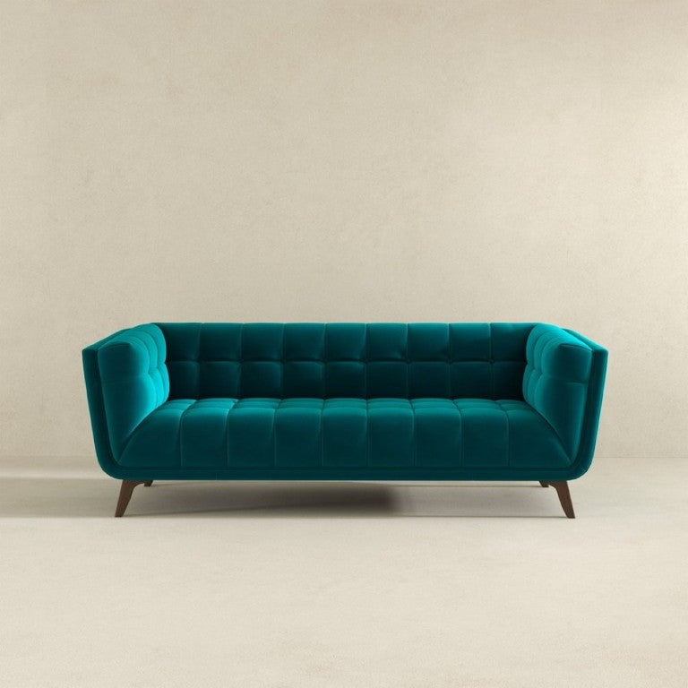 English Elm Addison Mid-Century Modern Velvet Sofa with High Density Foam for Living Rooms B183P232052