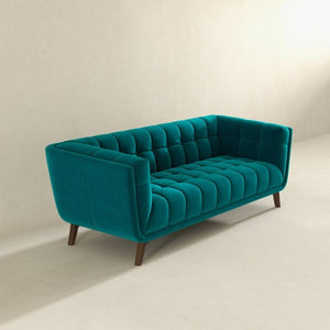 English Elm Addison Mid-Century Modern Velvet Sofa with High Density Foam for Living Rooms B183P232052