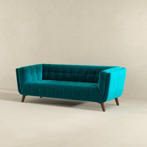 English Elm Addison Mid-Century Modern Velvet Sofa with High Density Foam for Living Rooms B183P232052