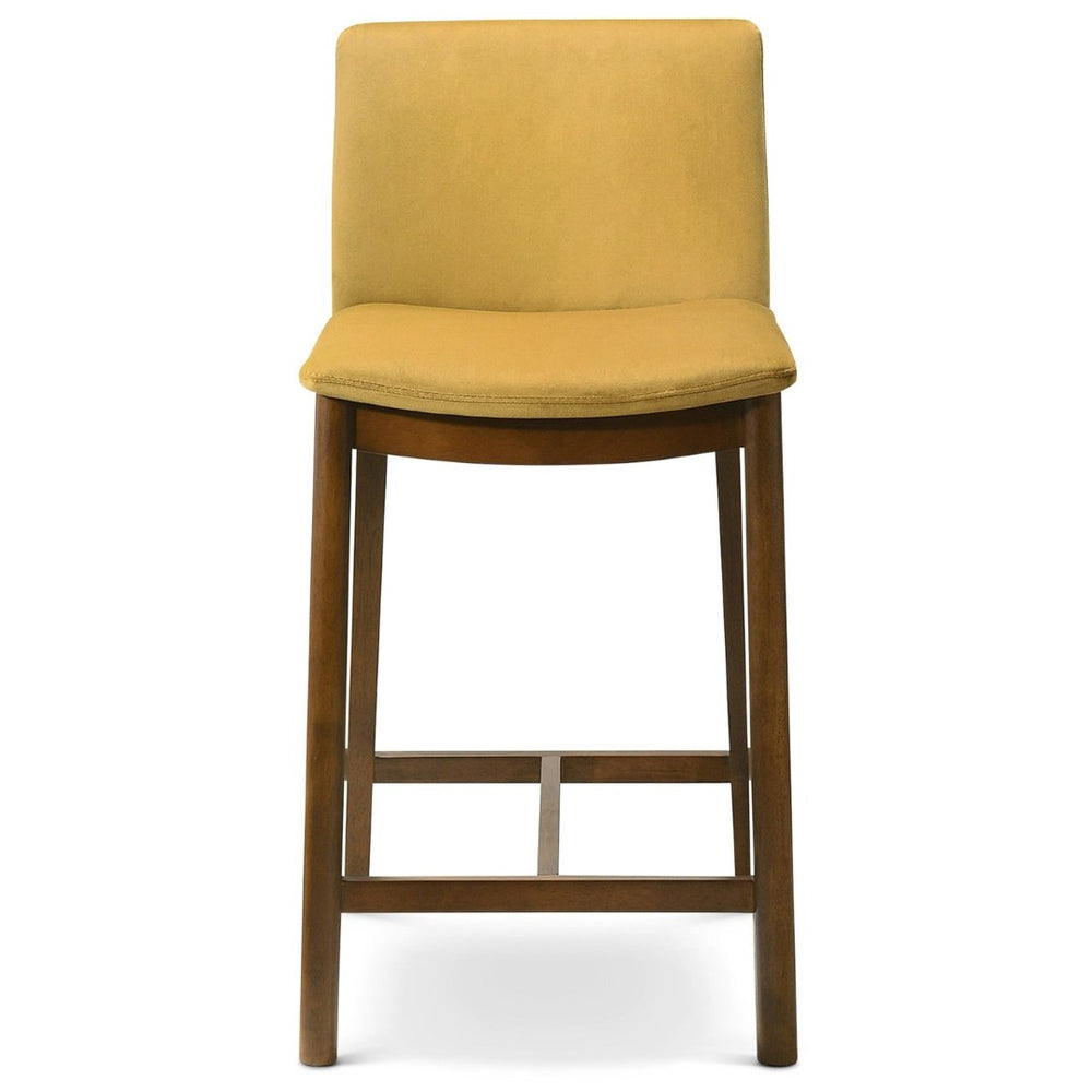 English Elm Shannon Velvet Counter Stool with Mid-century Tapered Legs for Kitchen Islands B183P232072