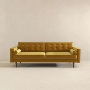 English Elm Casey Velvet Upholstered Sofa with Tapered Legs Mid Century Modern Living Room Seating B183P281233