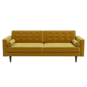 English Elm Casey Velvet Upholstered Sofa with Tapered Legs Mid Century Modern Living Room Seating B183P281233