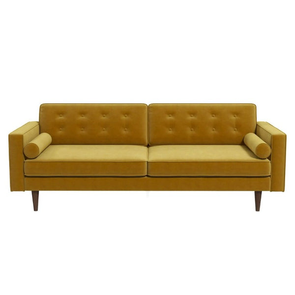English Elm Casey Velvet Upholstered Sofa with Tapered Legs Mid Century Modern Living Room Seating B183P281233