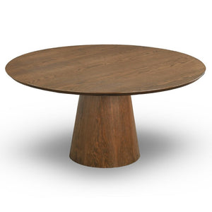English Elm Palamedes Solid Walnut Round Pedestal Dining Table Seats Five Modern Minimalist B183P554867