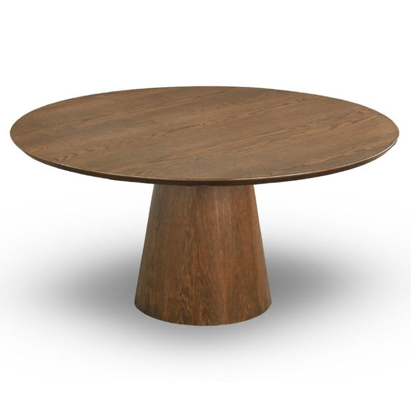 English Elm Palamedes Solid Walnut Round Pedestal Dining Table Seats Five Modern Minimalist B183P554867