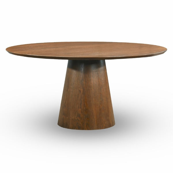 English Elm Palamedes Solid Walnut Round Pedestal Dining Table Seats Five Modern Minimalist B183P554867