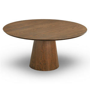 English Elm Palamedes Solid Walnut Round Pedestal Dining Table Seats Five Modern Minimalist B183P554867