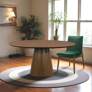 English Elm Palamedes Solid Walnut Round Pedestal Dining Table Seats Five Modern Minimalist B183P554867