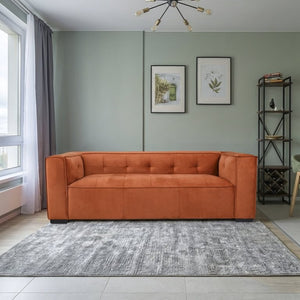 English Elm Johnston Velvet Biscuit Tufted Sofa with Wide Arms for a Bold Living Room B183P582314