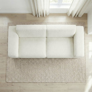 English Elm Woodley Japandi Boucle Sofa Textured Looped Upholstery for Minimalist Living Rooms B183P582320