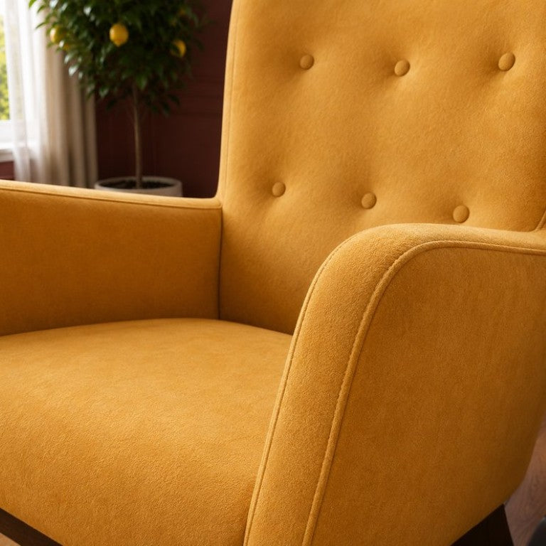 English Elm Alistair Performance Velvet Rocker with Adjustable Headrest for Living Room Comfort B183P582326