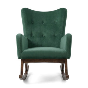 English Elm Alistair Performance Velvet Rocking Chair with Adjustable Headrest for Living Rooms B183P582327