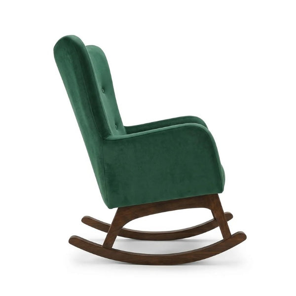 English Elm Alistair Performance Velvet Rocking Chair with Adjustable Headrest for Living Rooms B183P582327