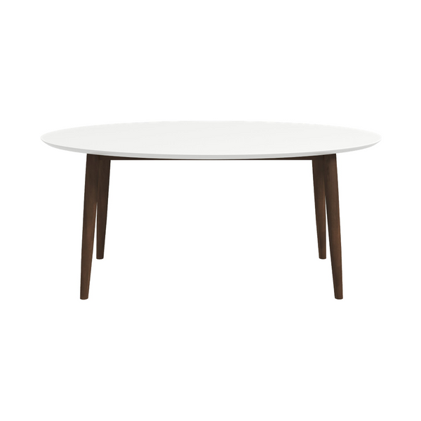 English Elm Ada Mid-century Oval Solid Wood Dining Table Set Seats 4 with Tapered Legs B183S00176