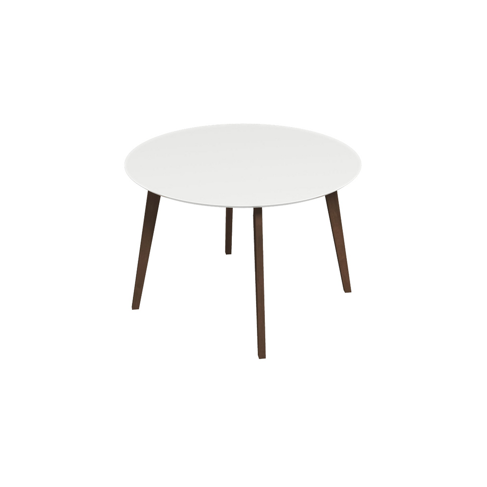English Elm Alina Mid-century Dining Set Solid Wood Table with Four Walnut Side Chairs B183S00178