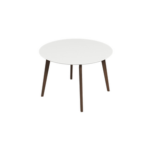 English Elm Alina Mid-century Dining Set Solid Wood Table with Four Walnut Side Chairs B183S00178