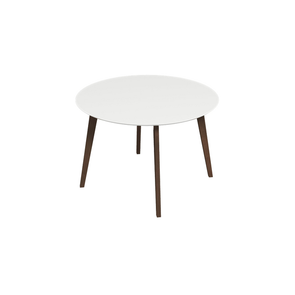 English Elm Alina Mid-century Dining Set Solid Wood Table with Four Walnut Side Chairs B183S00178