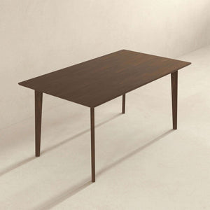 English Elm Carlos Solid Wood Mid-century Dining Set with Tapered Legs Seats Four B183S00184