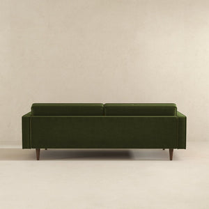 English Elm Casey Channel Tufted Velvet Sofa Mid Century Living Room Seating with Tapered Legs B183S00201
