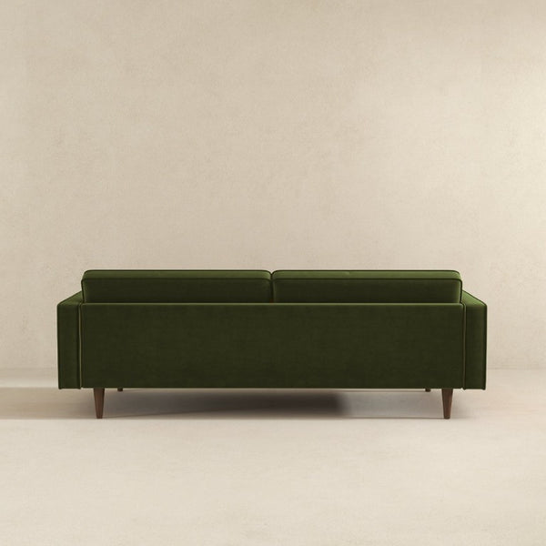 English Elm Casey Channel Tufted Velvet Sofa Mid Century Living Room Seating with Tapered Legs B183S00201