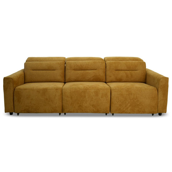 English Elm Falmouth Velvet Power Slider Sofa with Usb Charging for Living Room Theater Gold B183S00227
