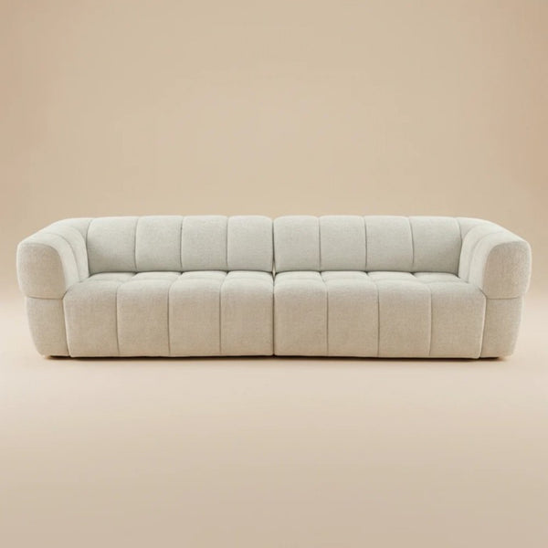 English Elm Burntwood Grid Tufted Chenille Power Sliding Sofa for Modern Living Rooms B183S00235
